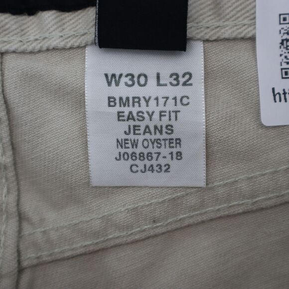 Calvin Klein Jeans Pants Mens 30 White Mid Rise Easy Fit Straight Leg Bottoms - Picture 4 of 16